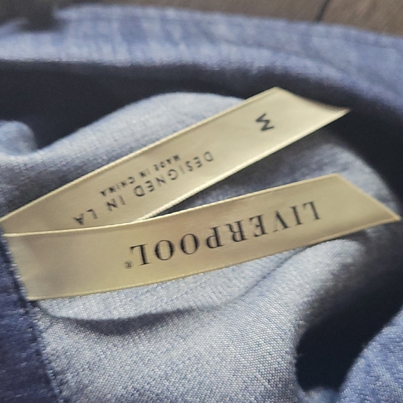 💙LIVERPOOL CHAMBRAY/DENIM BUTTON DOWN SHIRT, SZ MEDIUM - Picture 9 of 9